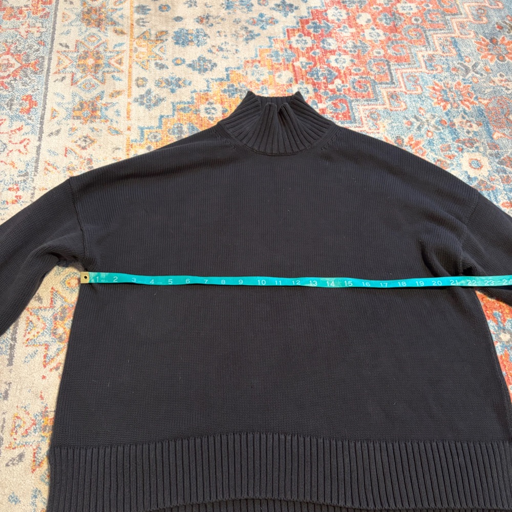 Everlane Black 100% cotton Mock Neck Sweater - Picture 4 of 7
